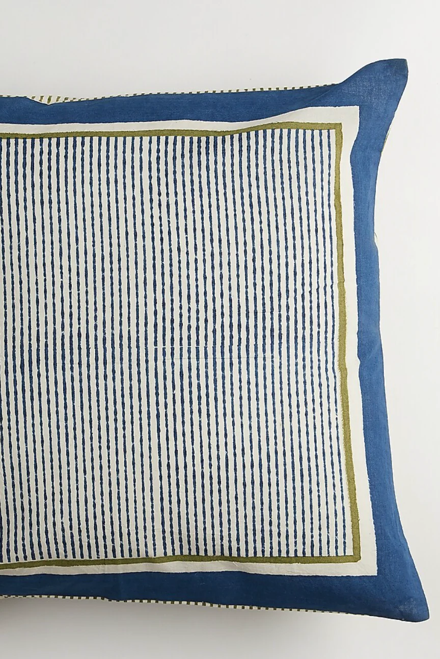 Blue & White Hand Block Printed Cushion Covers (Set of 2)