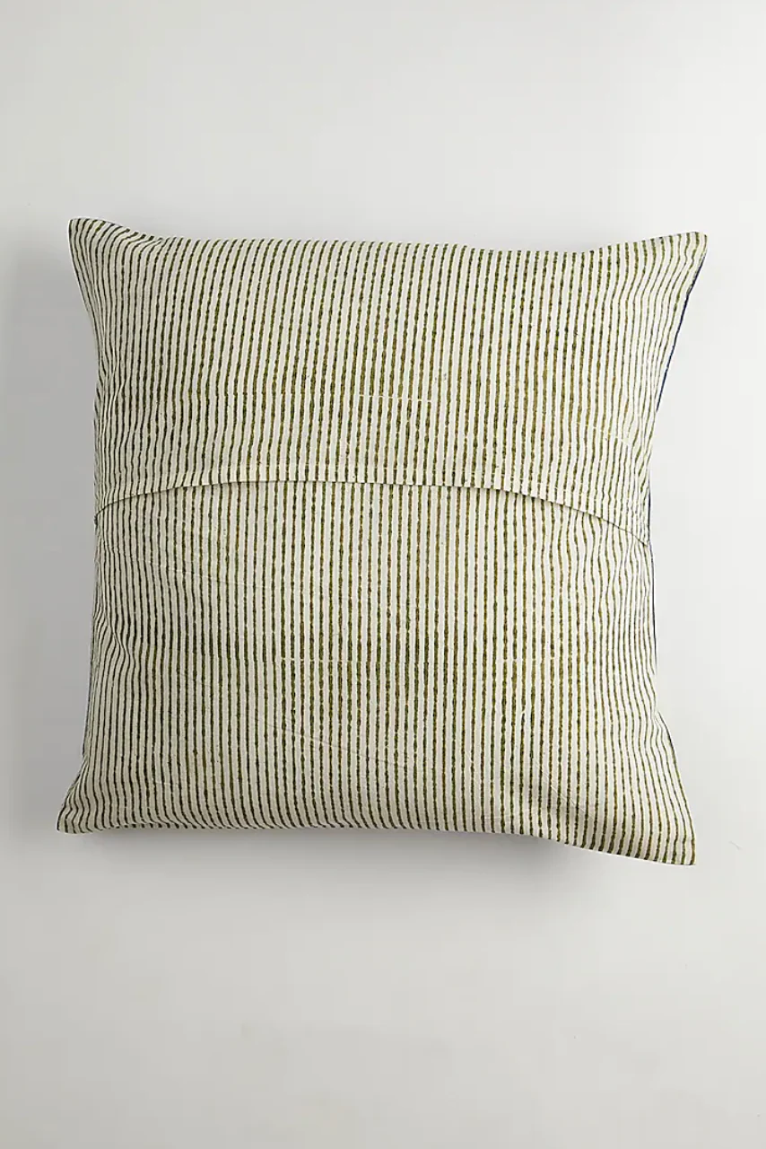 Blue & White Hand Block Printed Cushion Covers (Set of 2) - Image 3