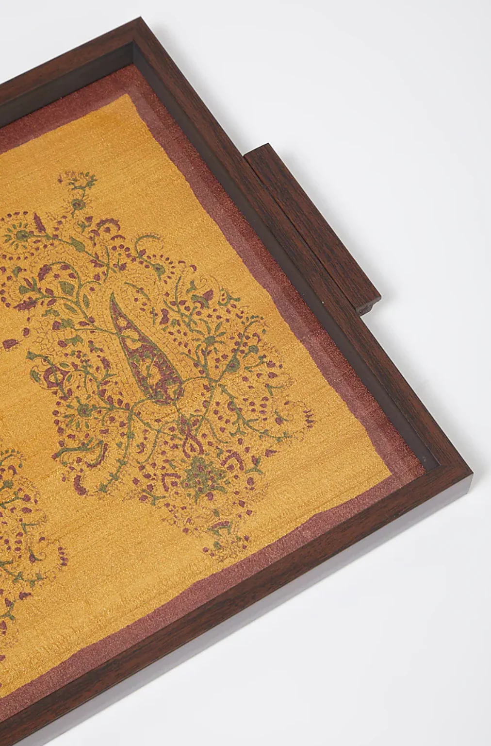 Daffodil Yellow Hand Block Printed Tray - Image 3
