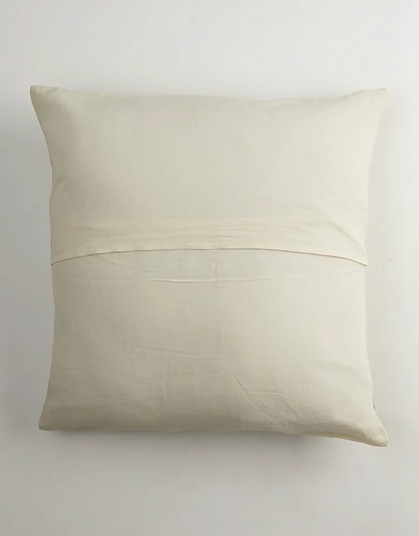 Green & White Floral Block Printed Cushion Covers (Set of 2) - Image 3