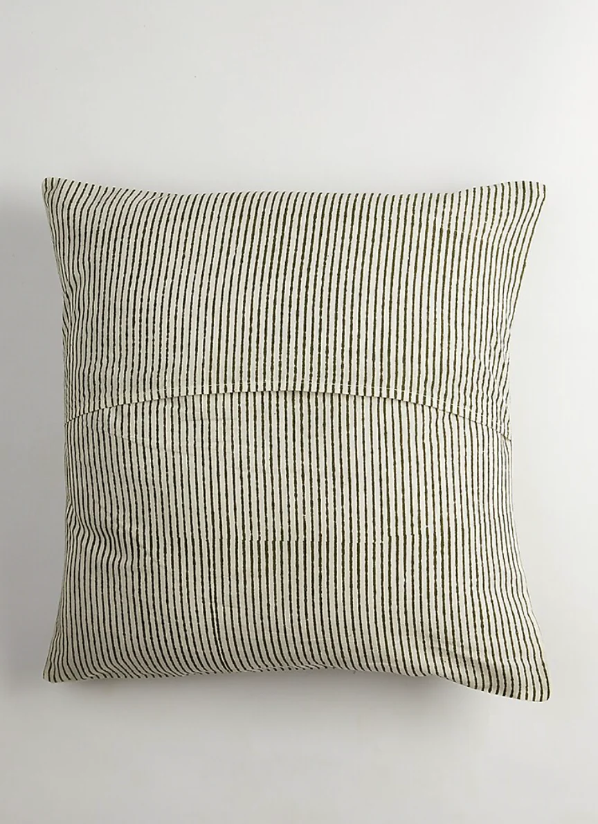 Green & White Geometric Motifs Printed Cushion Covers (Set of 2) - Image 3