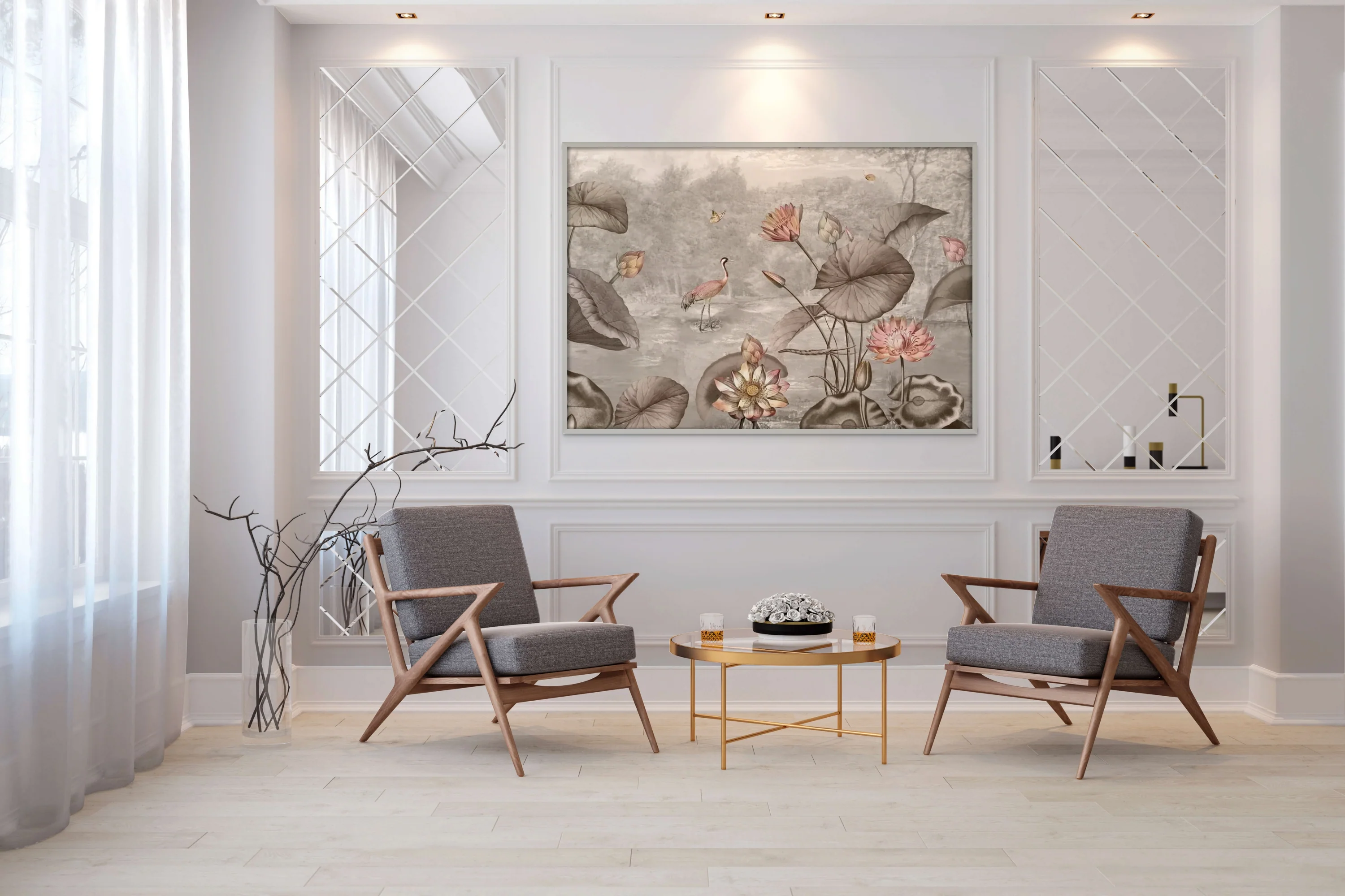 'Lotus Leaves' Wallpaper - Image 5