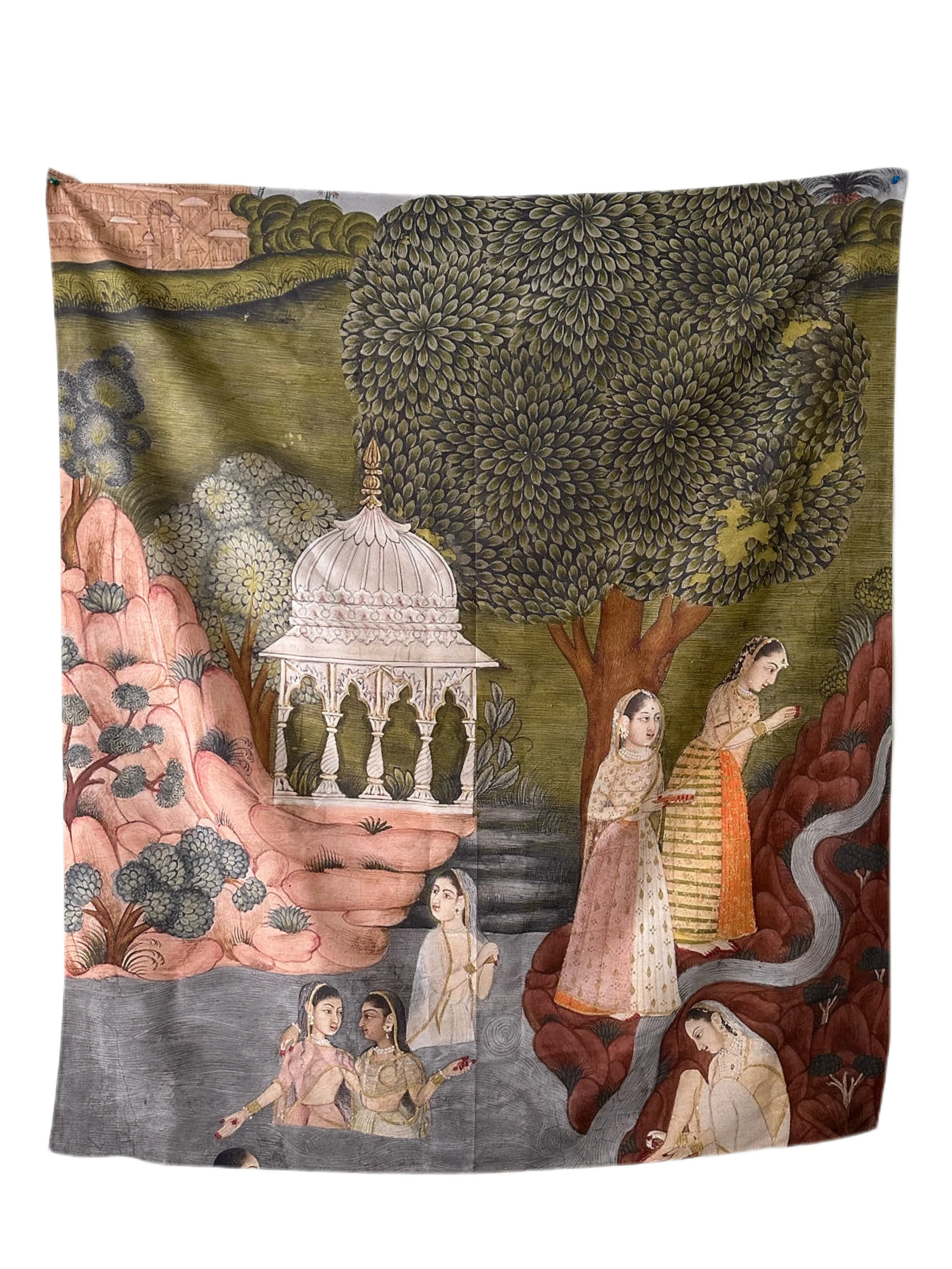 Begum Mughal Wall Tapestry 51x60" - Image 2