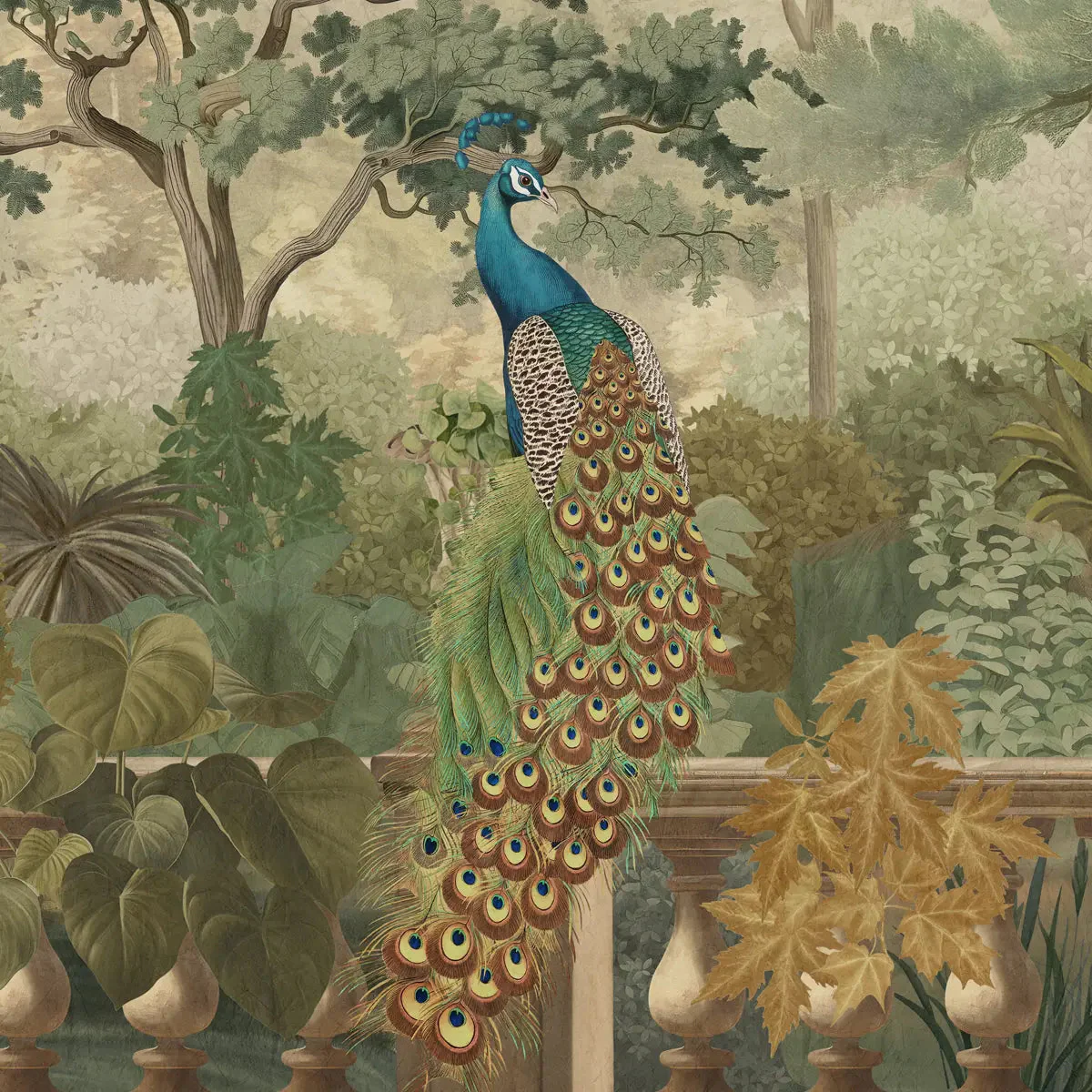 'Peacock Jungle' Wallpaper - Image 2