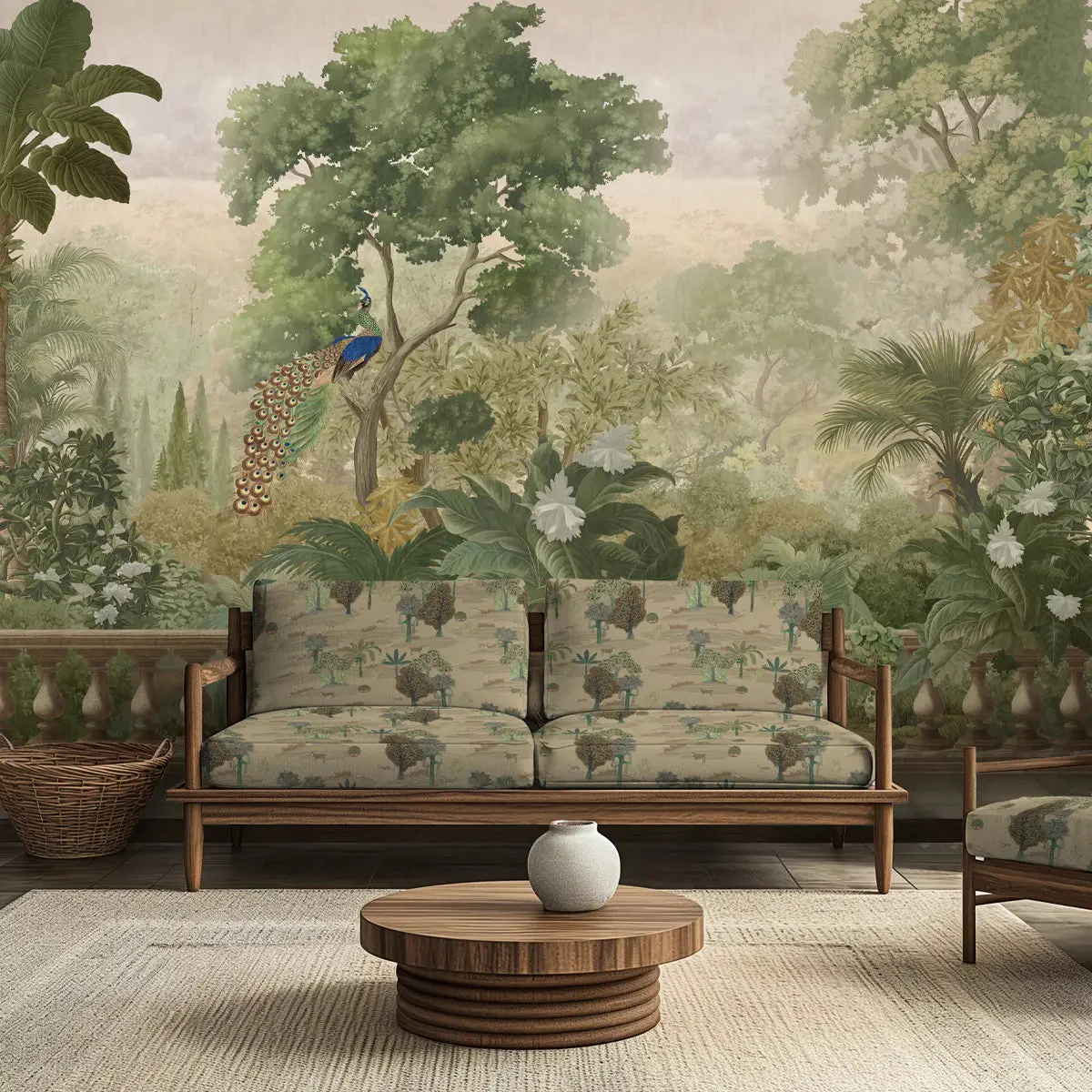 'Peacock Jungle' Wallpaper - Image 3
