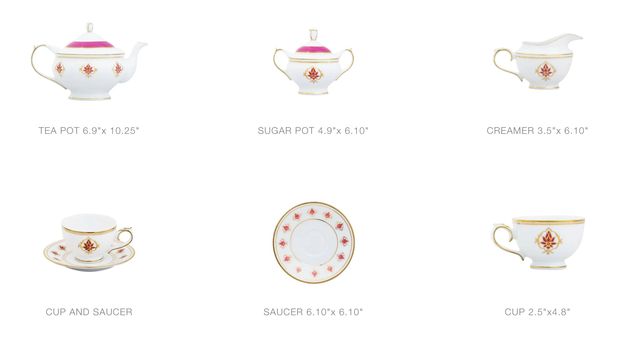 The Lotus at Fatehpur Tea Set (15-Piece) - Image 6