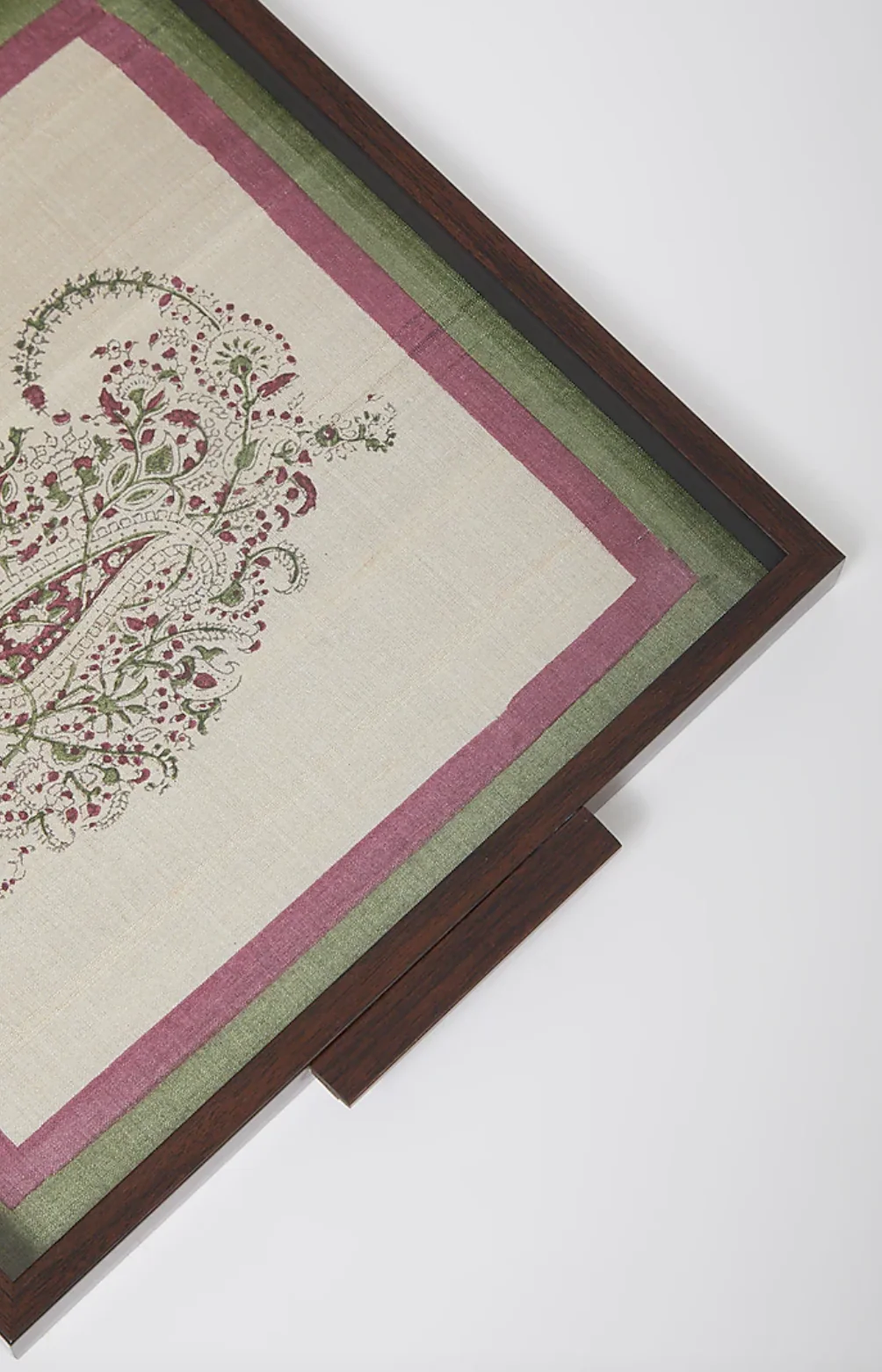 White Hand Block Printed Tray - Image 3